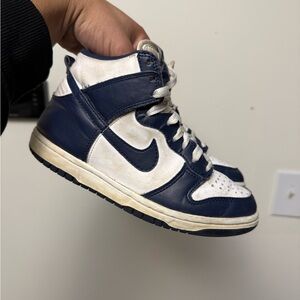 Nike Dunk High Midnight Navy Blue DB2179-104 GS GradeSchool Size 3.5Y Used